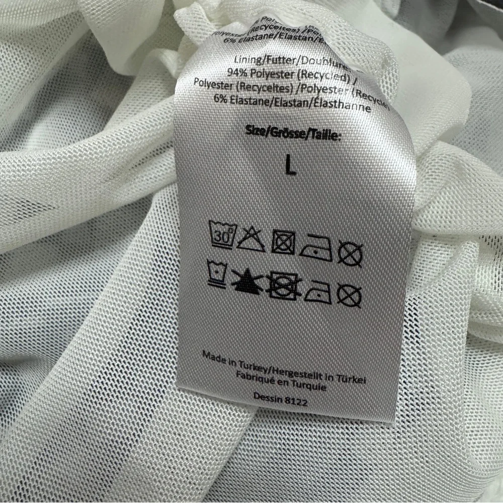 Baum Und Pferdgarten sz L  Black White Check Juneaux Mini Dress Mesh Stretch - Picture 7 of 9